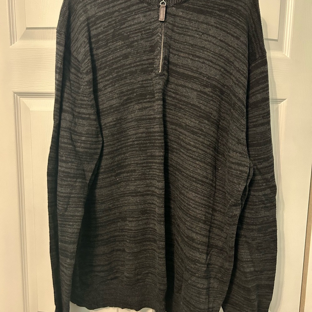 George Men's Charcoal Zip-Up Sweater